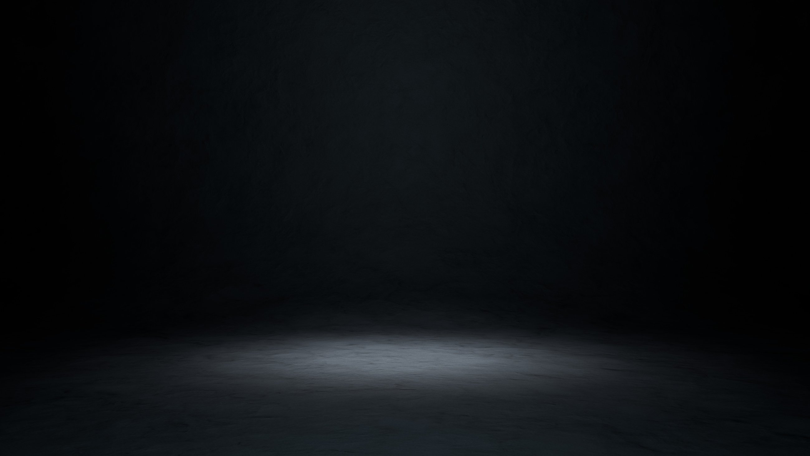 Empty Dark Stage With Spotlight 3D Illustration